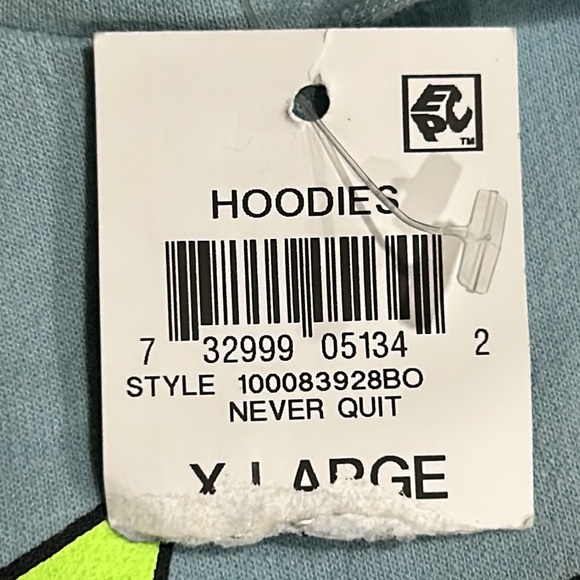 NWT Ideology Never Quit Colorblock Blue and Gray Hoodie Size Juniors XL - Picture 6 of 7